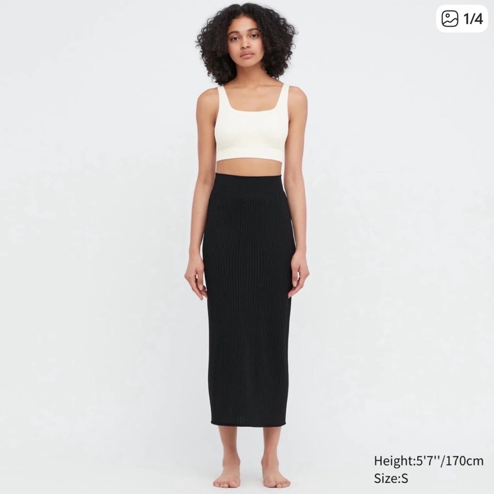 NWT Uniqlo x Mame Korugouchi Blue Knit Pencil Skirt, Size L XL